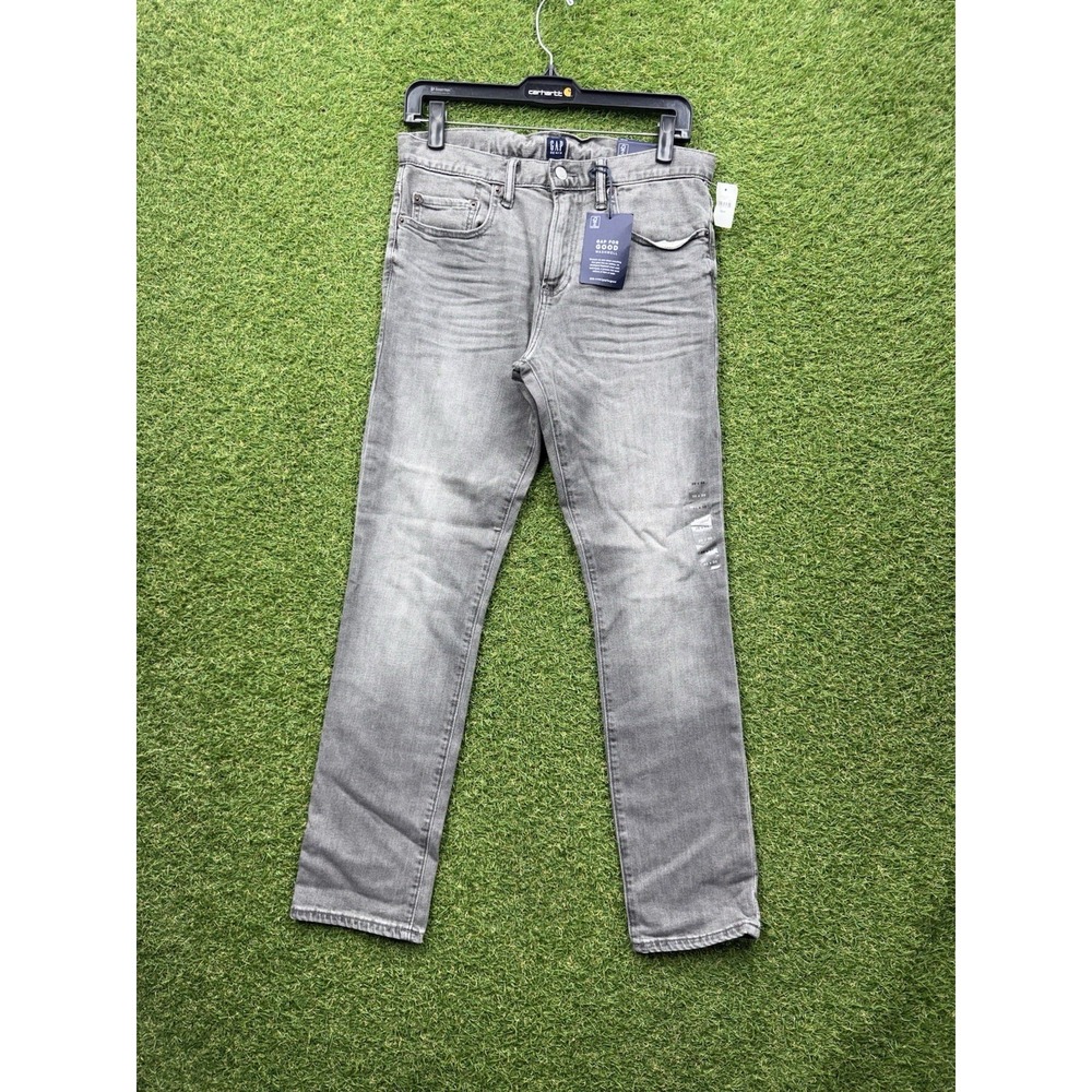 GAP Soft Wear Max Skinny Jeans Mens 30x30 Grey Denim Casual Stretch Flex NWT